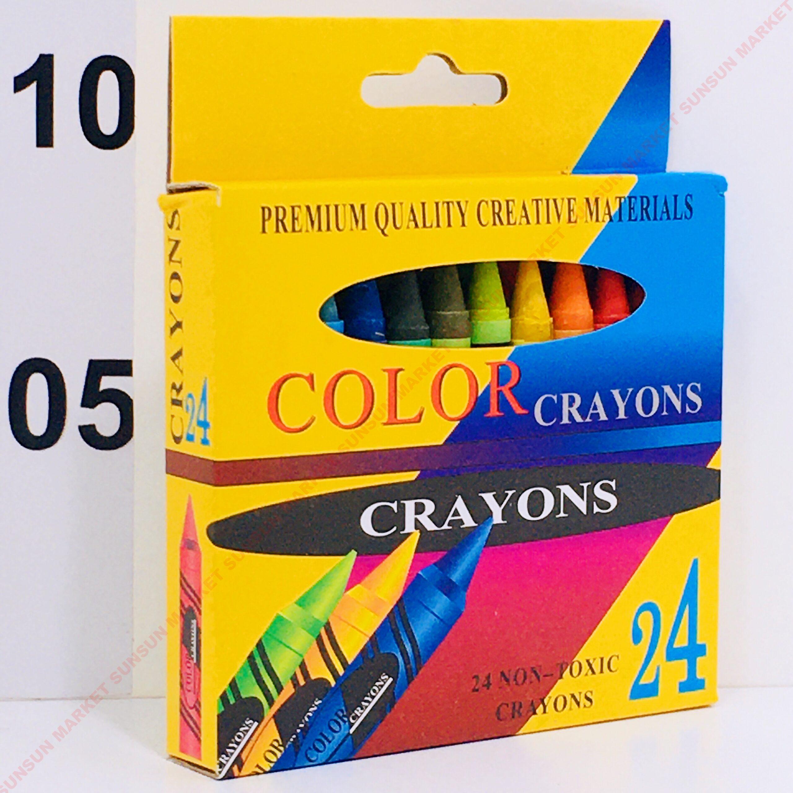 LiTeng - Crayones de colores para niños pequeños, no tóxicos, 24 colores,  crayones lavables hechos de cera sintética natural no tóxica, fácil de